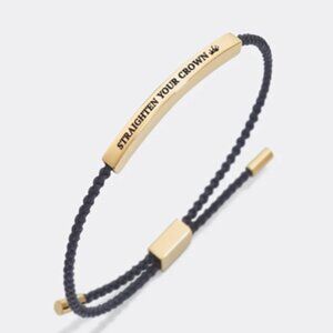 NWT-Mint & Lilly "Straighten Your Crown" Gold Bracelet